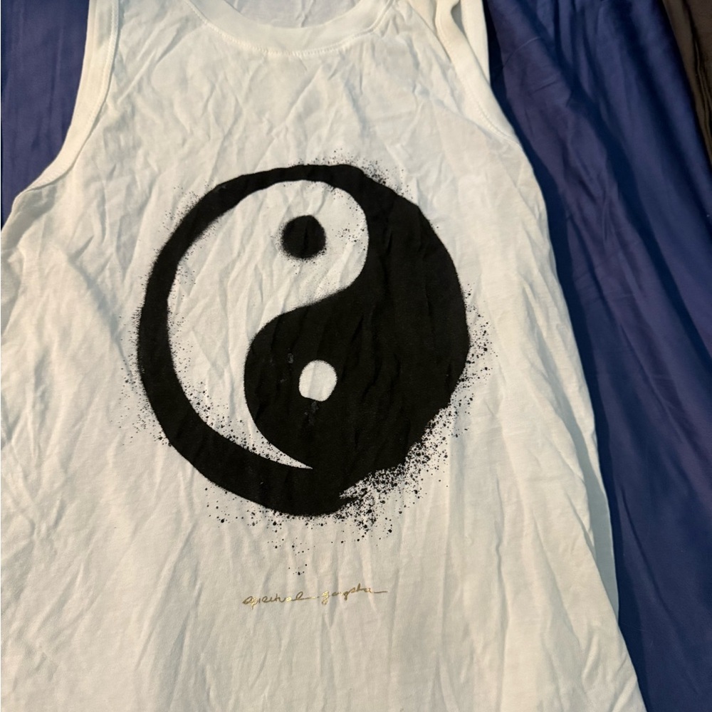 Spiritual Gangster White Tank with Black Print